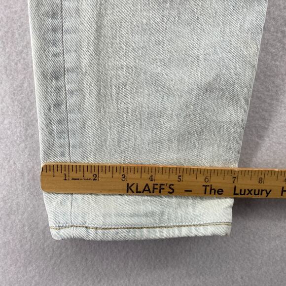 LEVIS Jeans Womens 25x28 Premium Denim Wedgie Straight Ankle Button Fly Blue - Picture 15 of 16